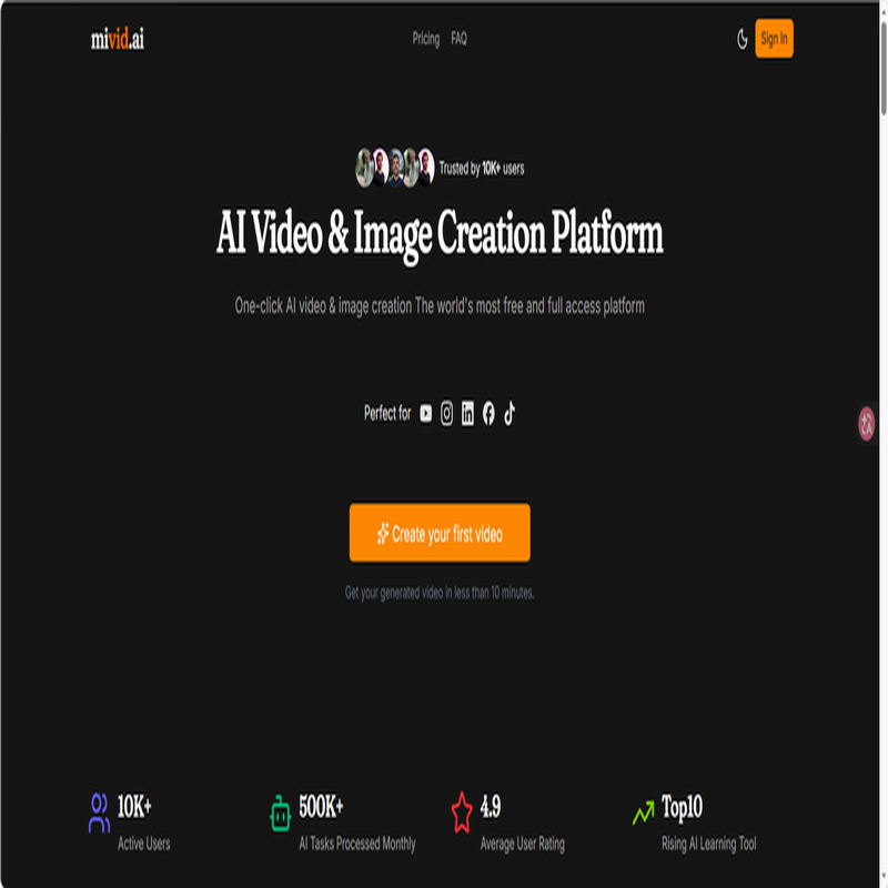 AI Video & Image Creation Platform