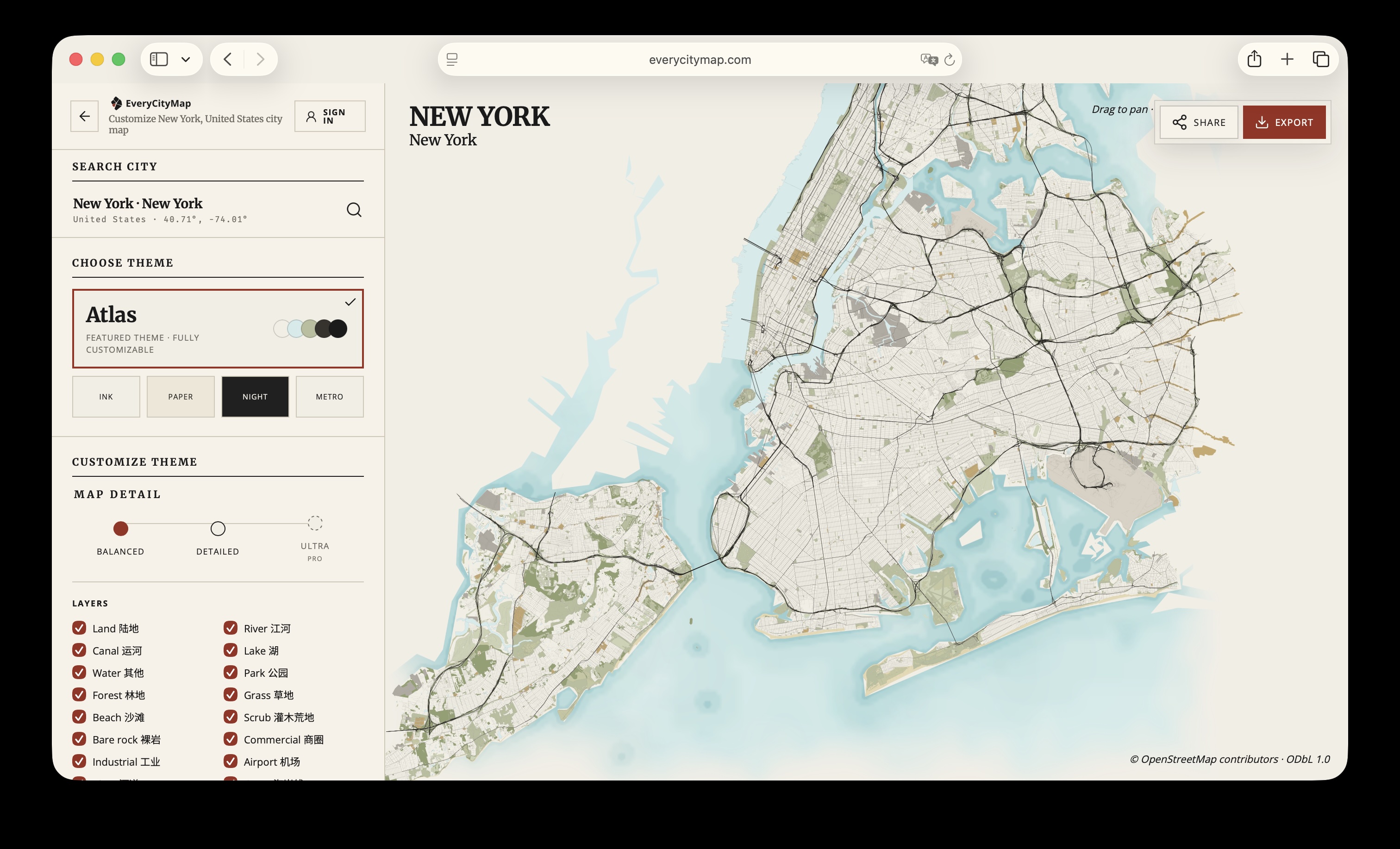 EveryCityMap screenshot 2